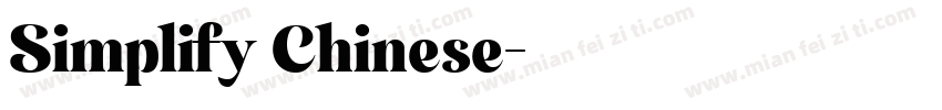 Simplify Chinese字体转换